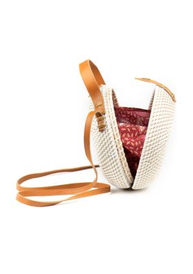 Rattan Round Crossbody Bag