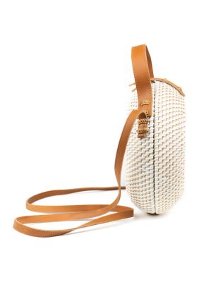 Rattan Round Crossbody Bag