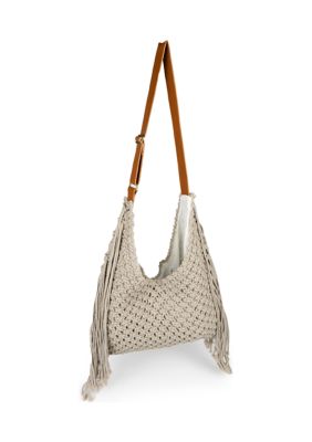 Macrame Fringe Tote Bag