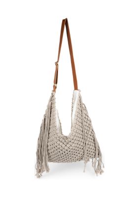 Macrame Fringe Tote Bag