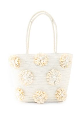 Scatter Flower Straw Tote