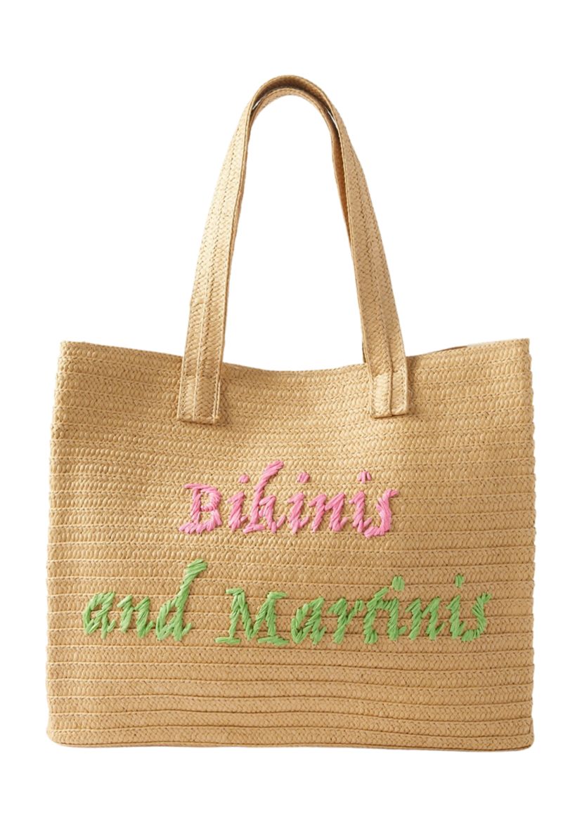 Braided Straw Tote 