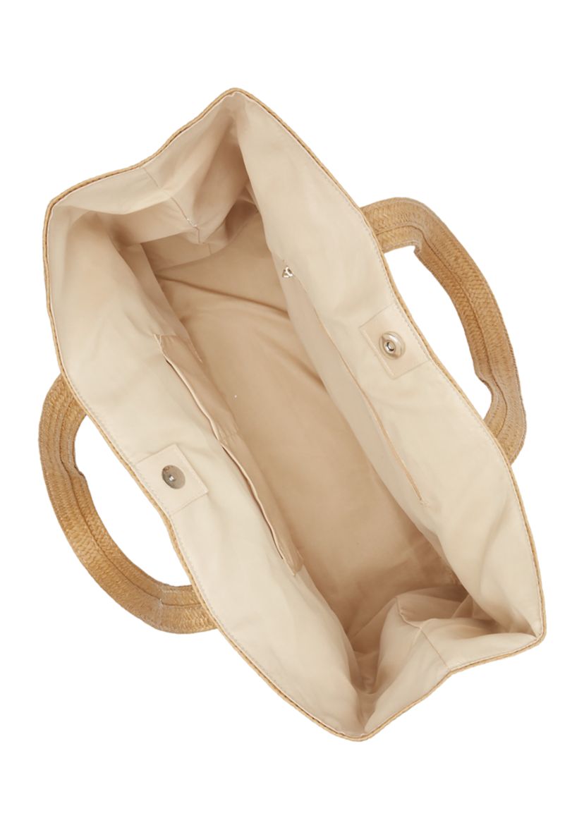 Braided Straw Tote 