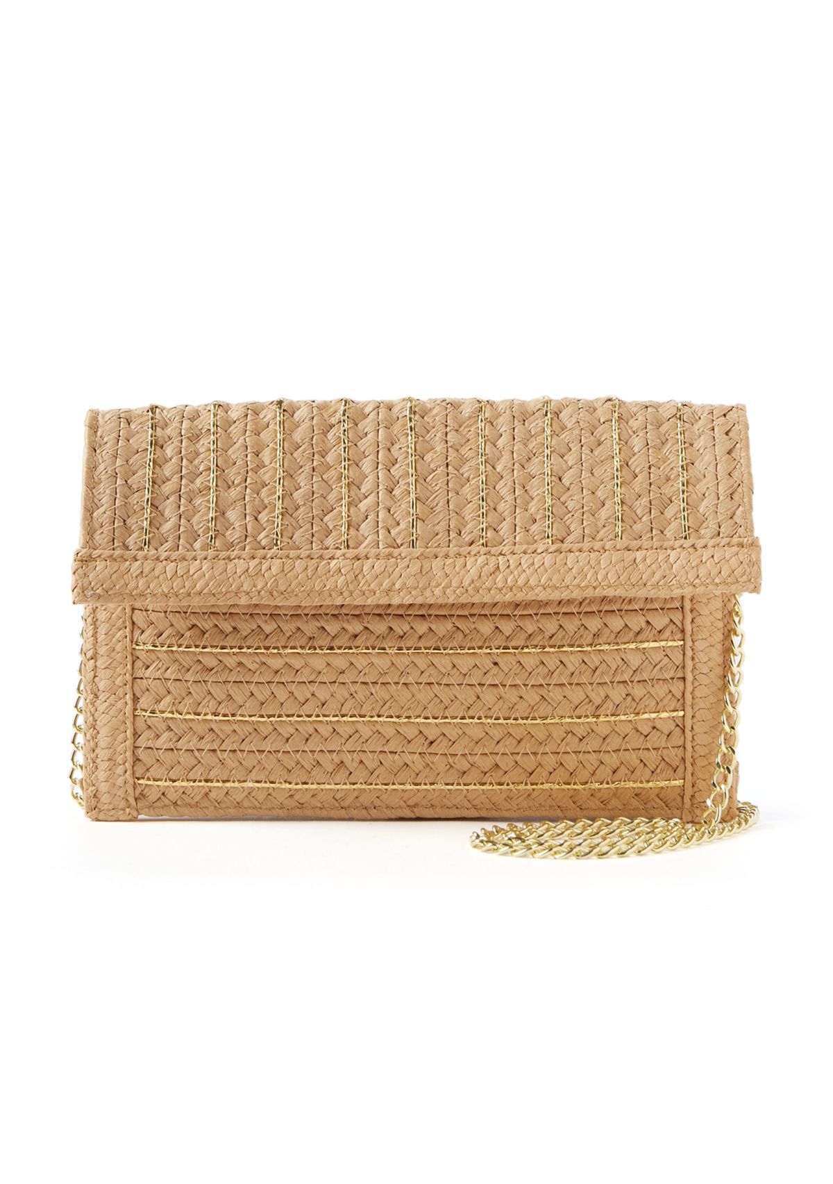 Straw Clutch with Flap