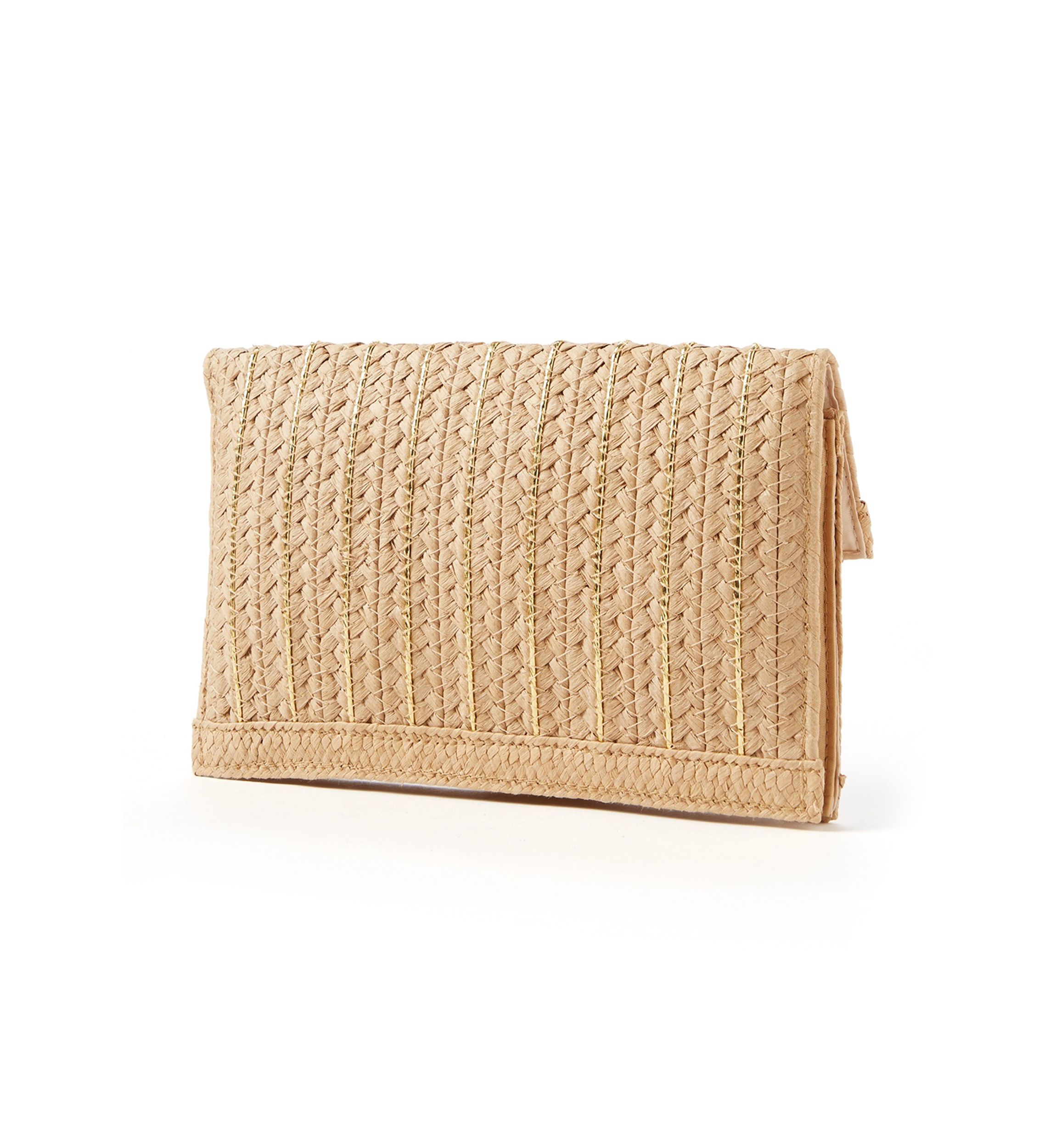 Straw Clutch with Flap