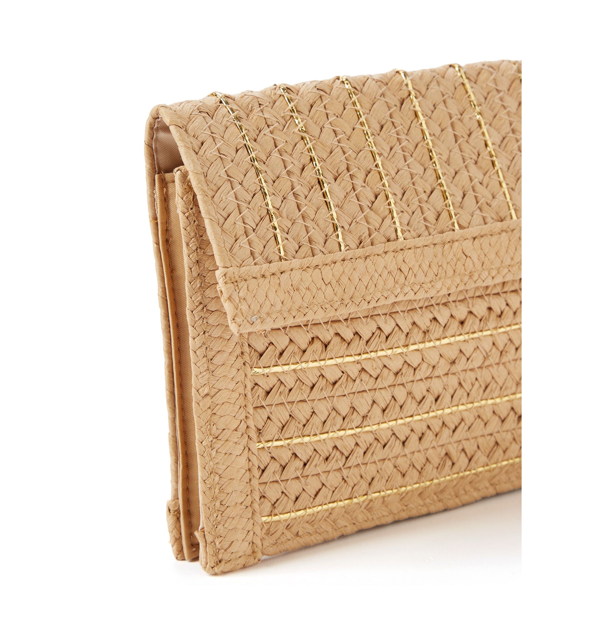 Straw Clutch with Flap