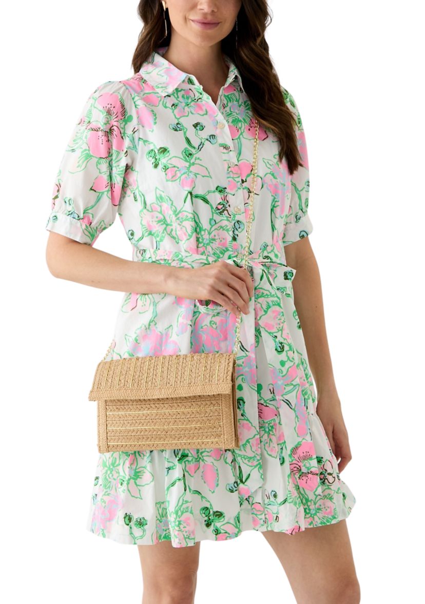 Straw Clutch with Flap