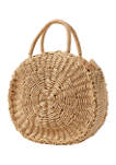 Twisted Straw Round Tote