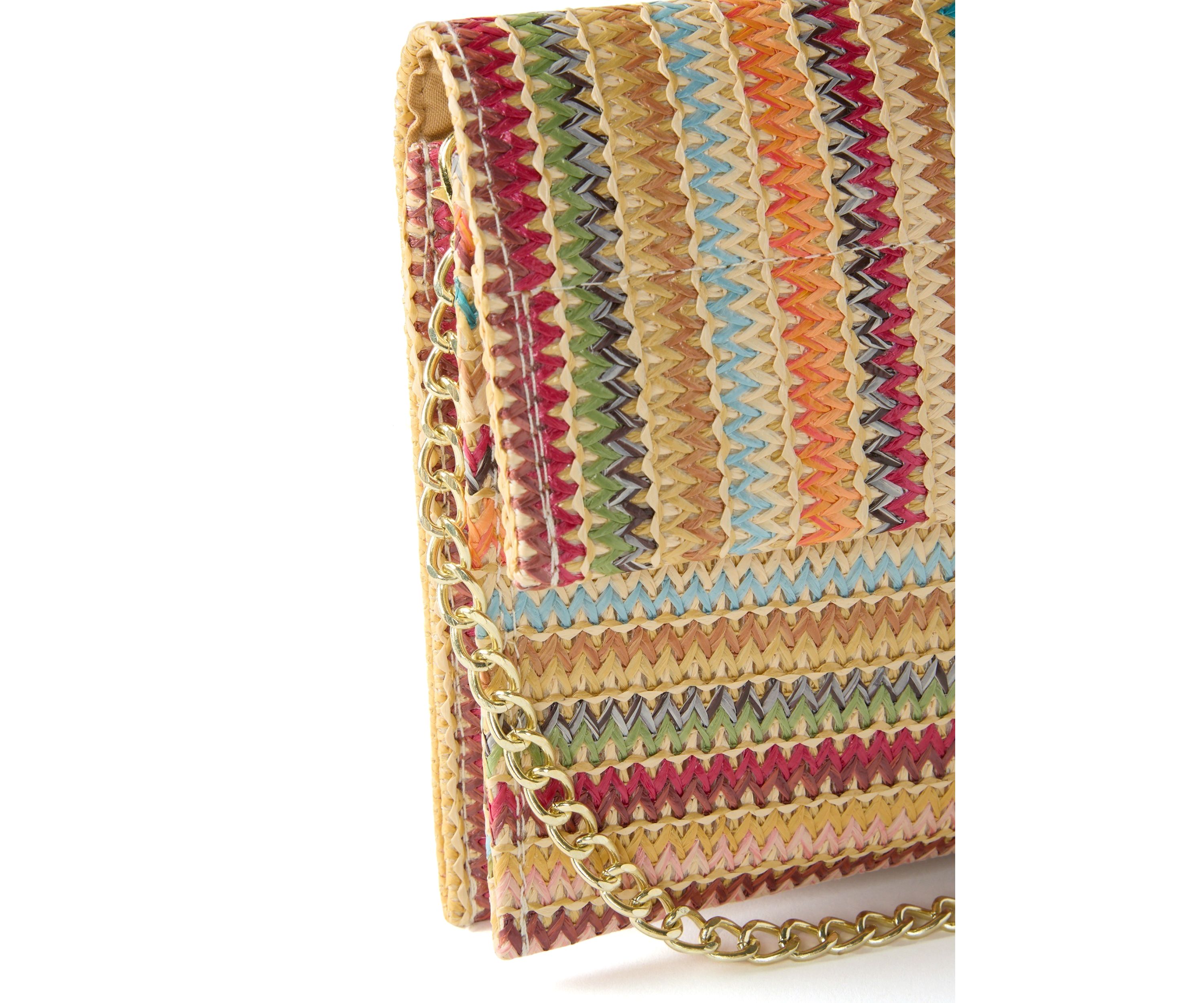 Straw Clutch with Flap