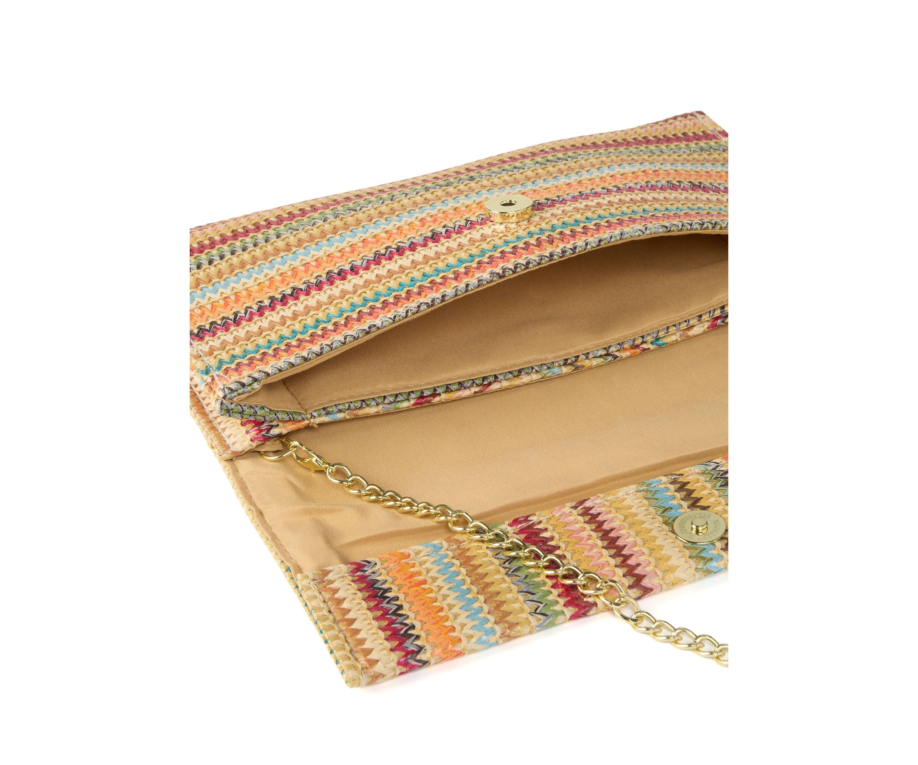 Straw Clutch with Flap