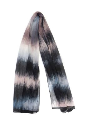 BCBG Generation Women's Blur Dyed Oblong Printed Scarf, Black