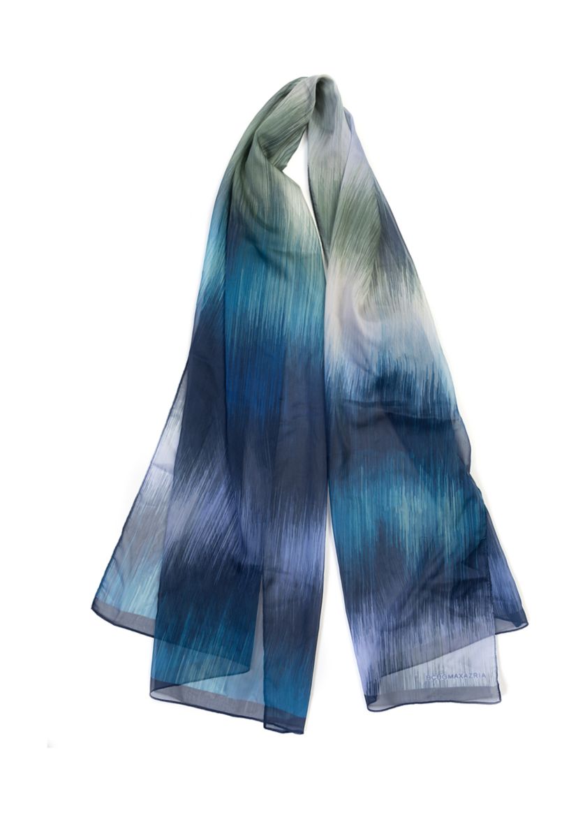 Blur Dyed Oblong Printed Scarf