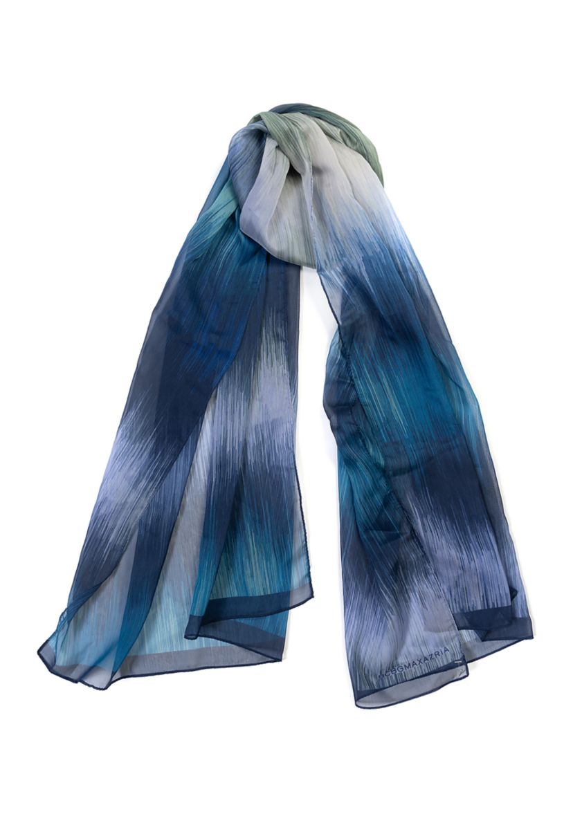 Blur Dyed Oblong Printed Scarf