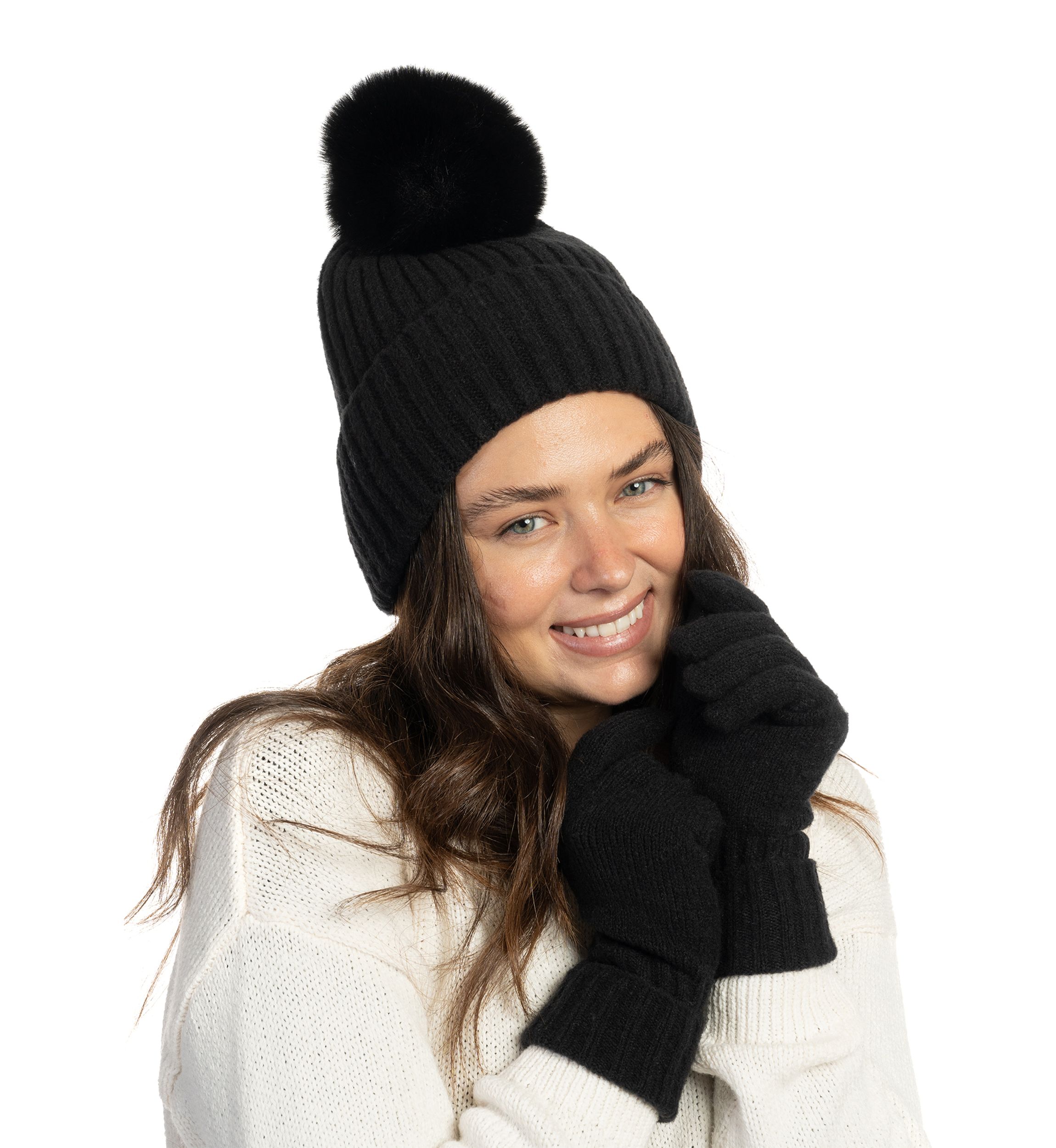 BCBG Beanie BCBGeneration Beanie and Glove Set | Belk main image 3