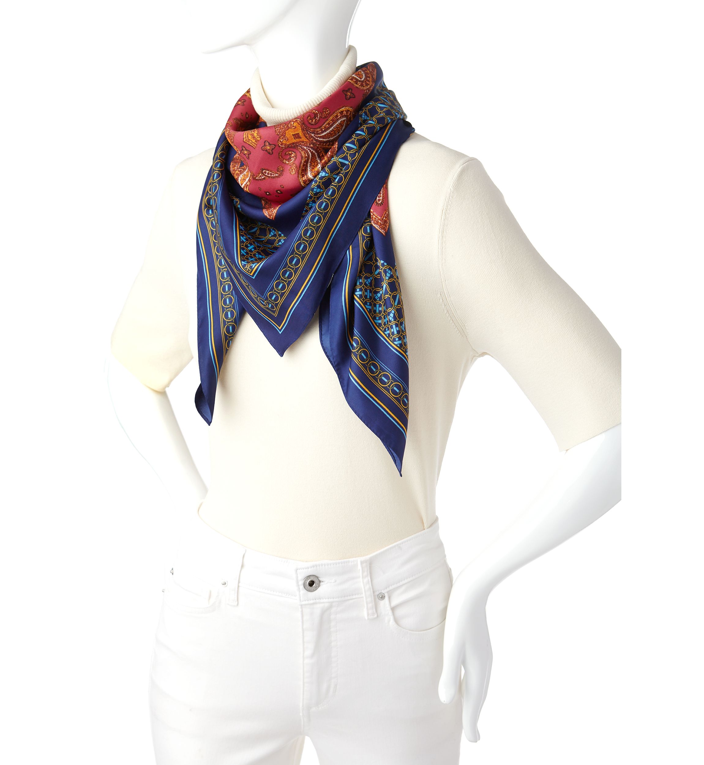 Airy Floral Square Scarf