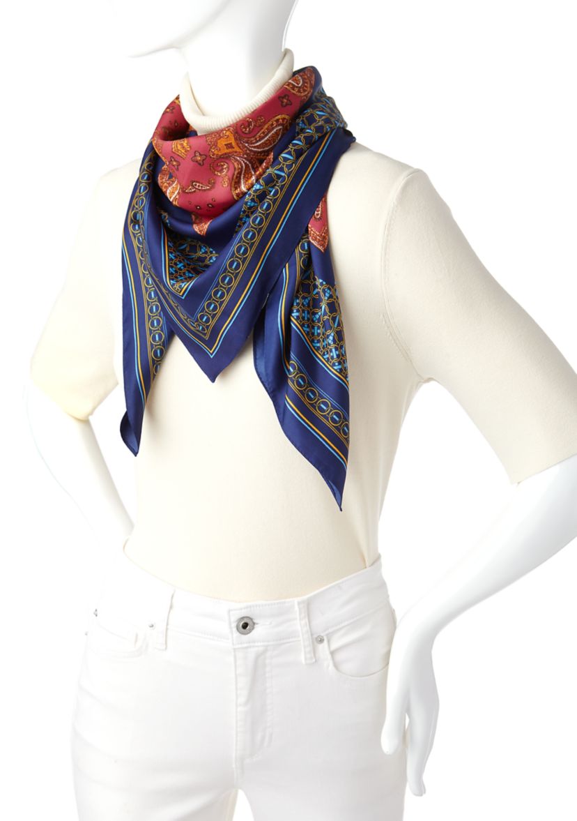 Airy Floral Square Scarf