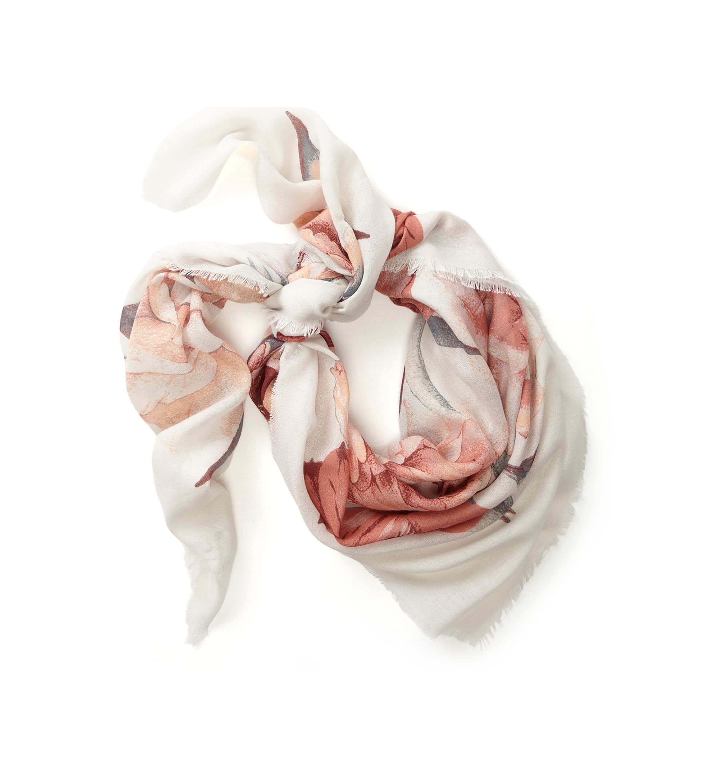 Painterly Blooms Gauze Square Scarf