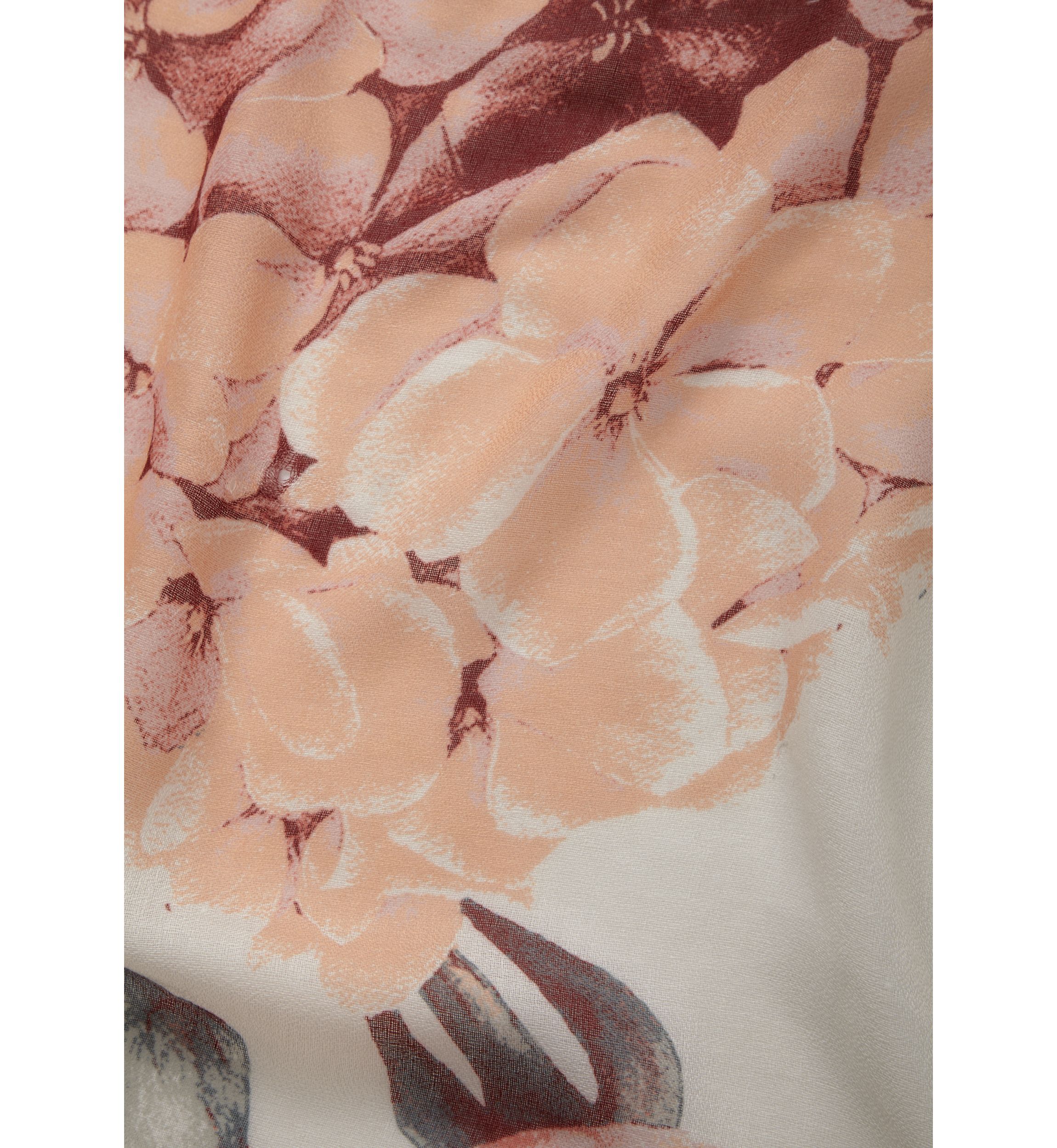 Painterly Blooms Gauze Square Scarf