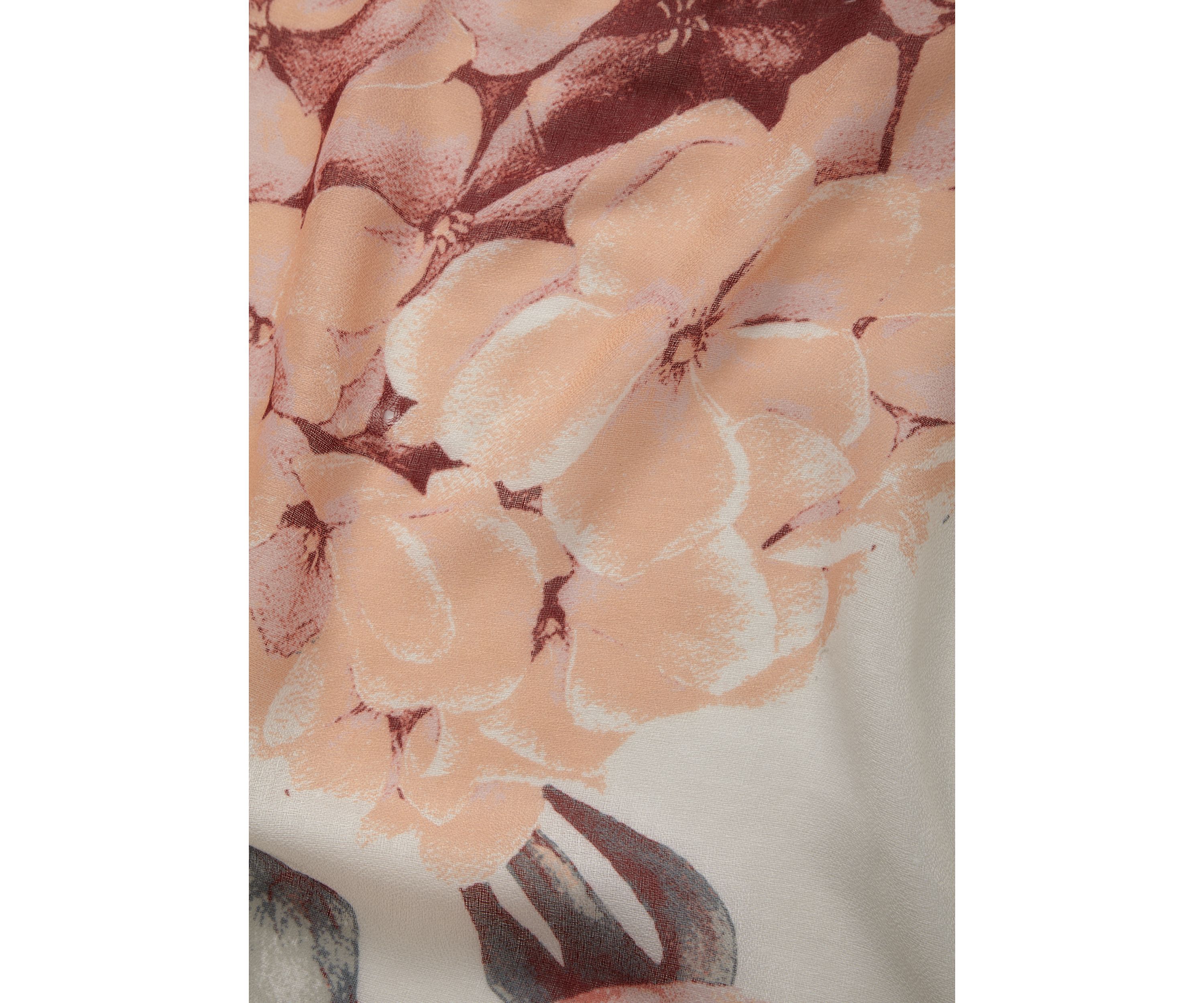 Painterly Blooms Gauze Square Scarf