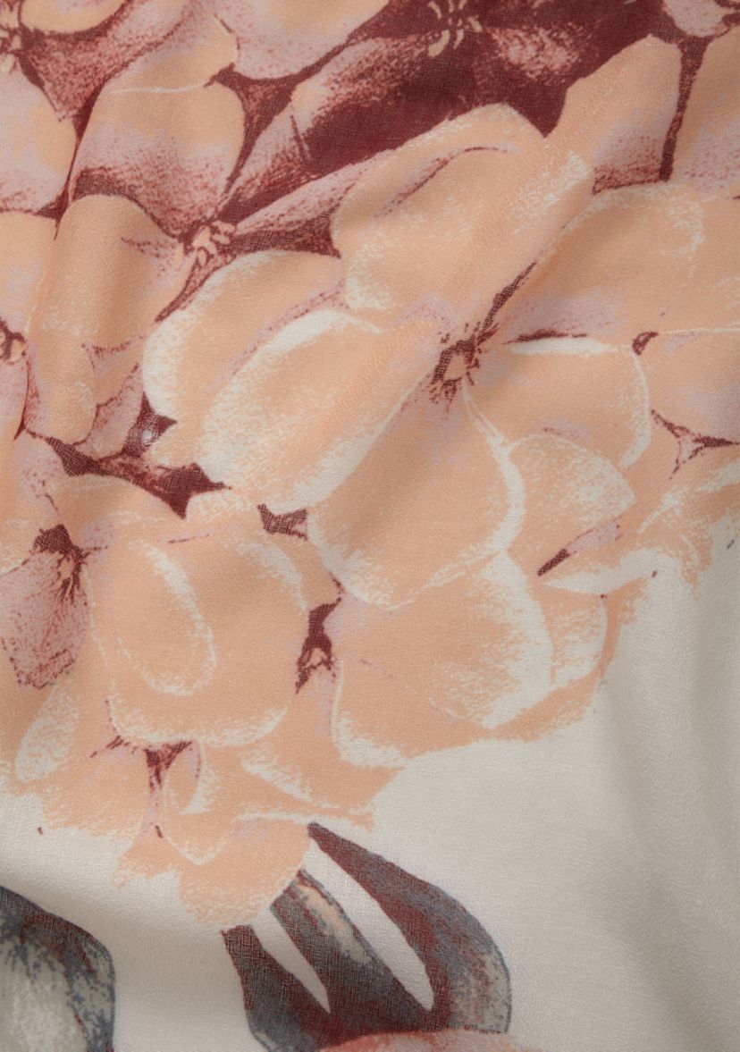 Painterly Blooms Gauze Square Scarf