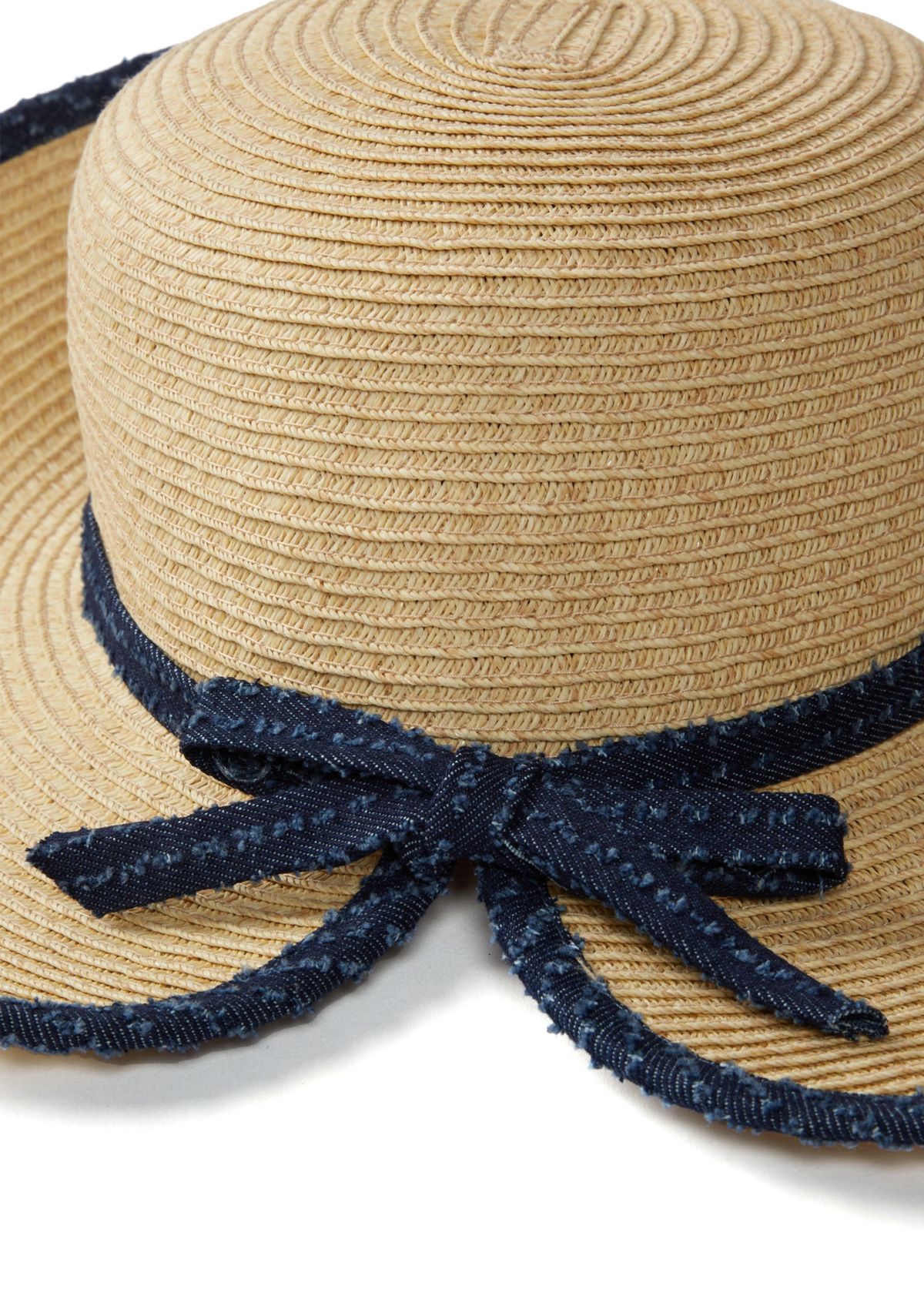 Denim Bow Split Back Framer Hat