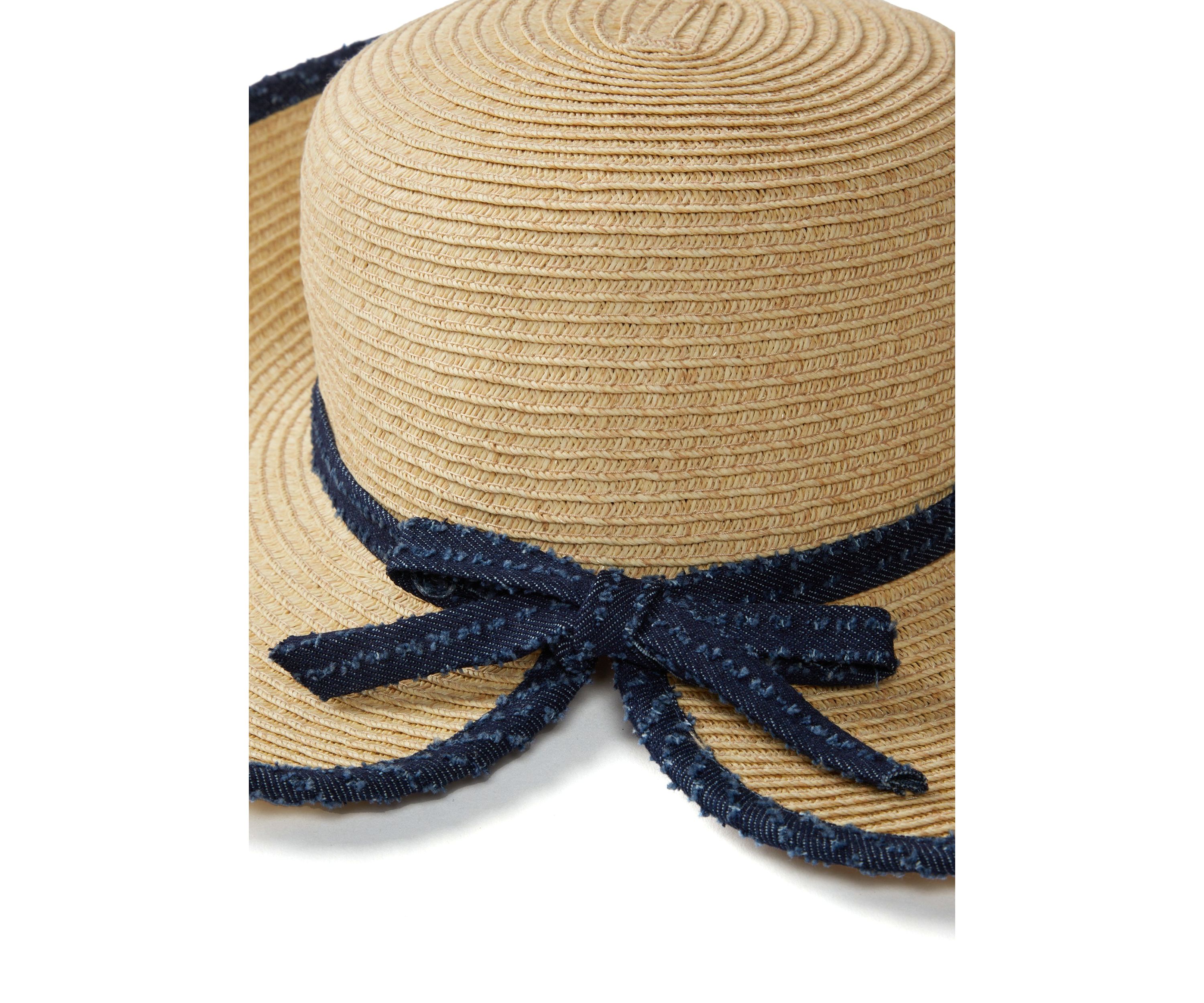 Denim Bow Split Back Framer Hat
