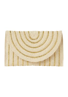 SOL and MER Straw Clutch | belk