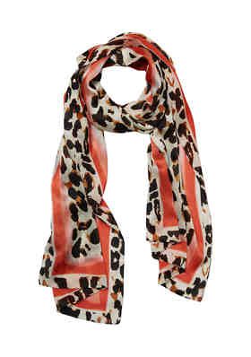 Infinity Scarf Animal Spotted Design Orange Gray Brown  DY 