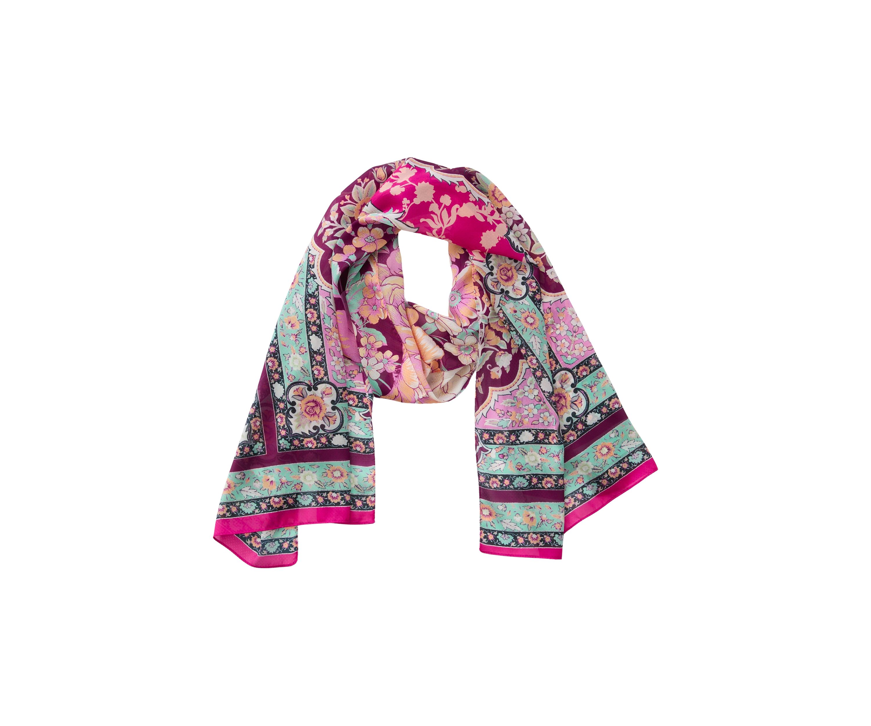 Folk Rose Oblong Scarf