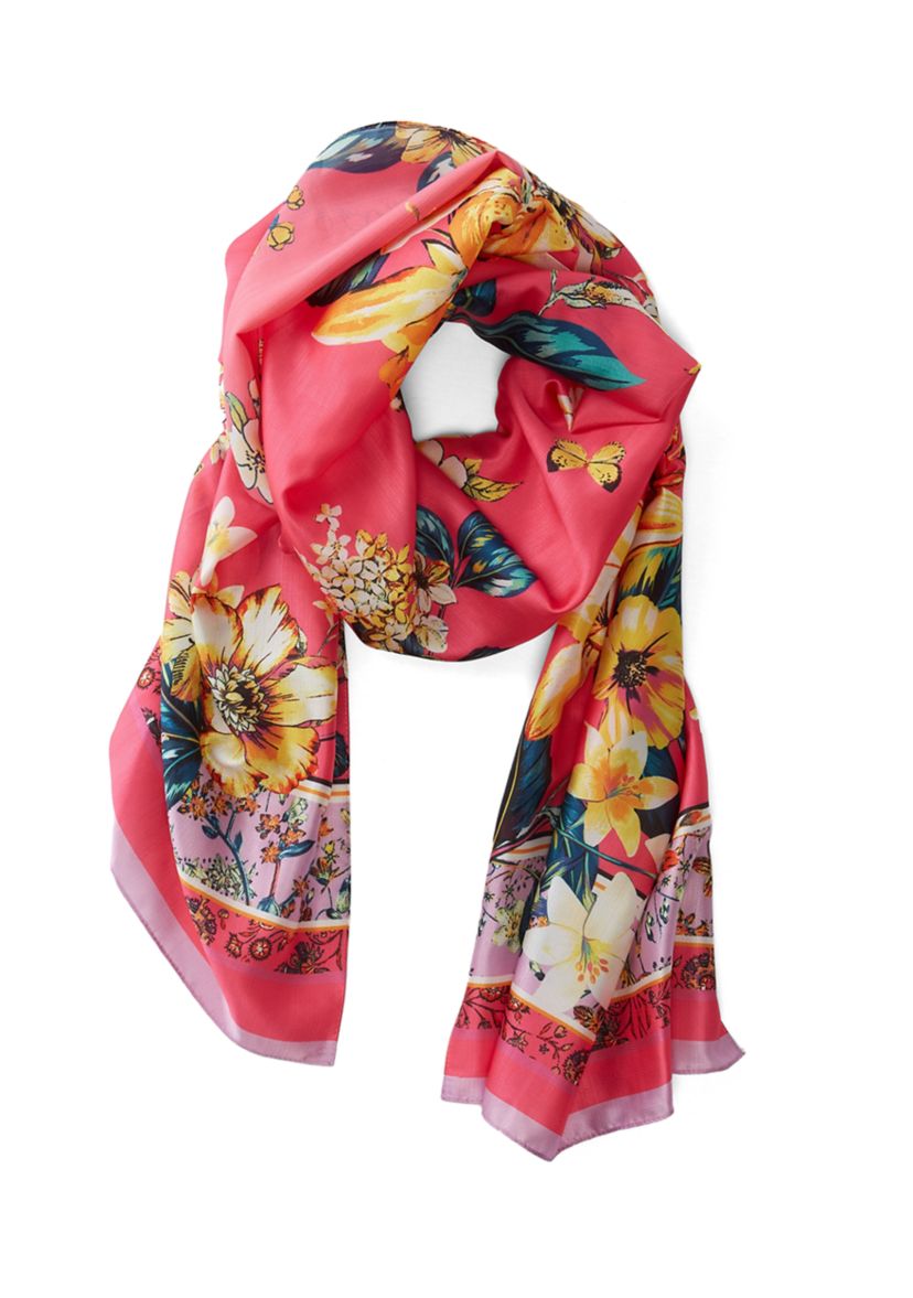 Lily Botanical Oblong Scarf