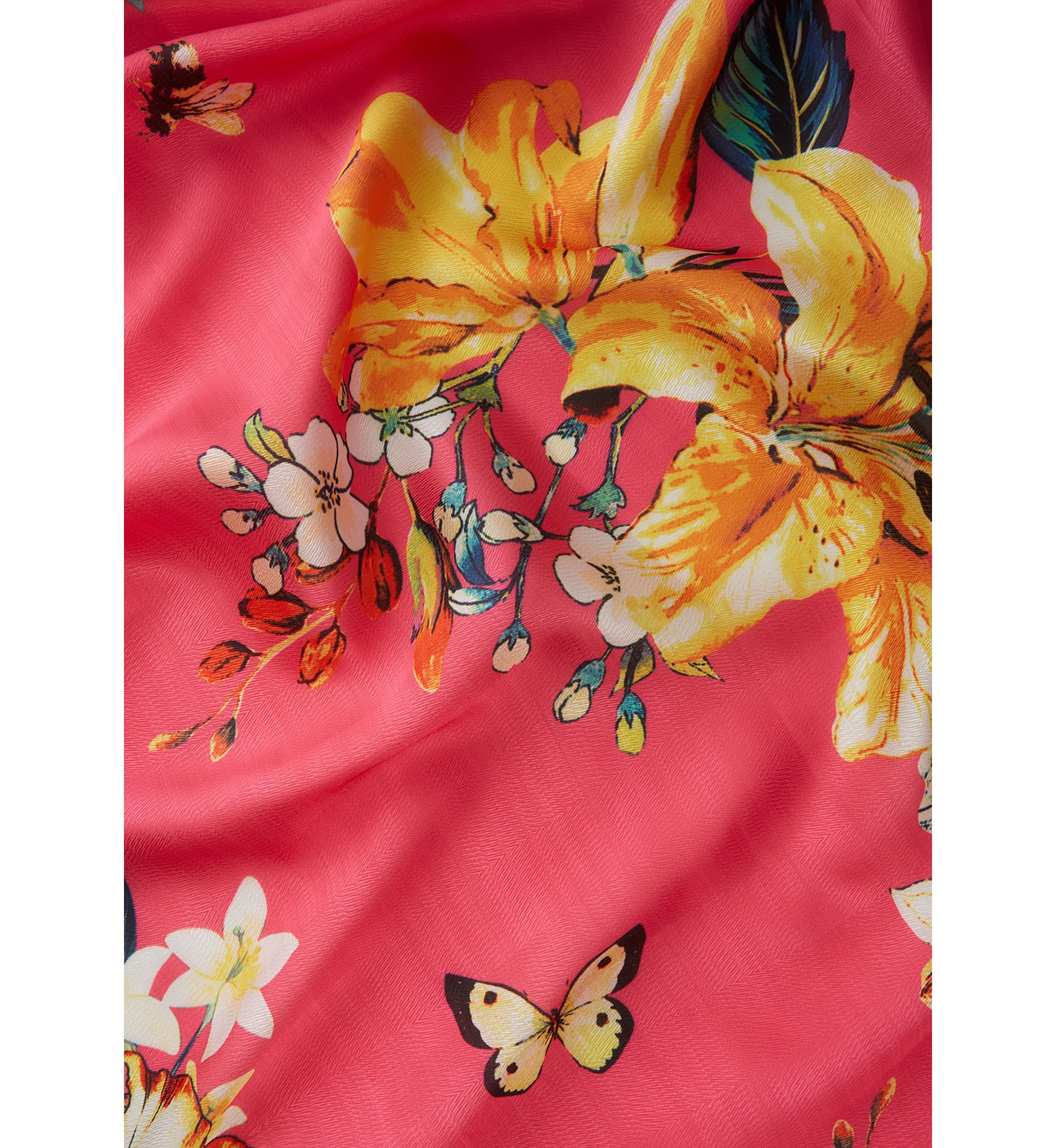 Lily Botanical Oblong Scarf