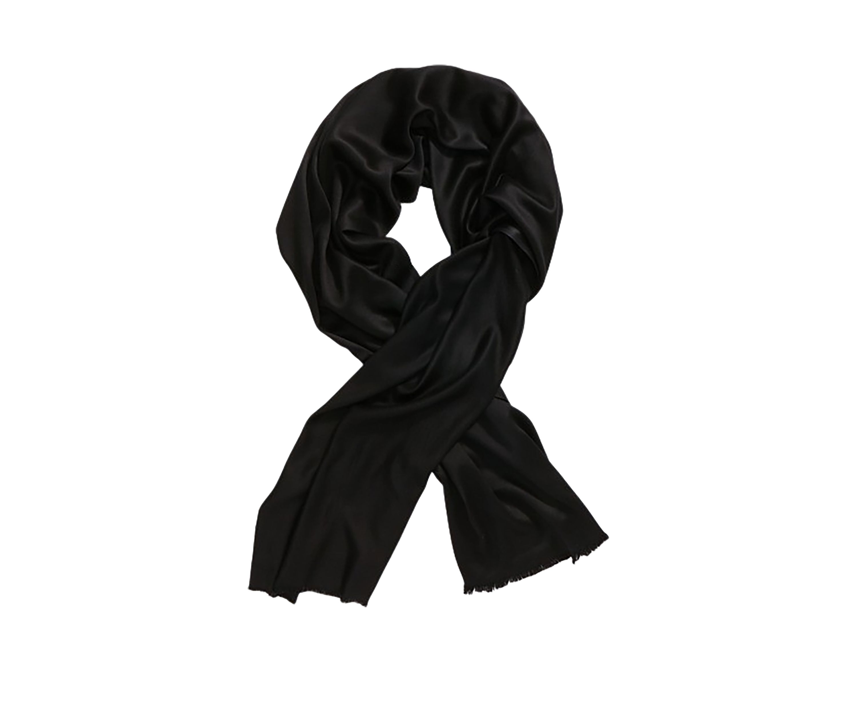 Satin Pashmina Self Fringe Scarf
