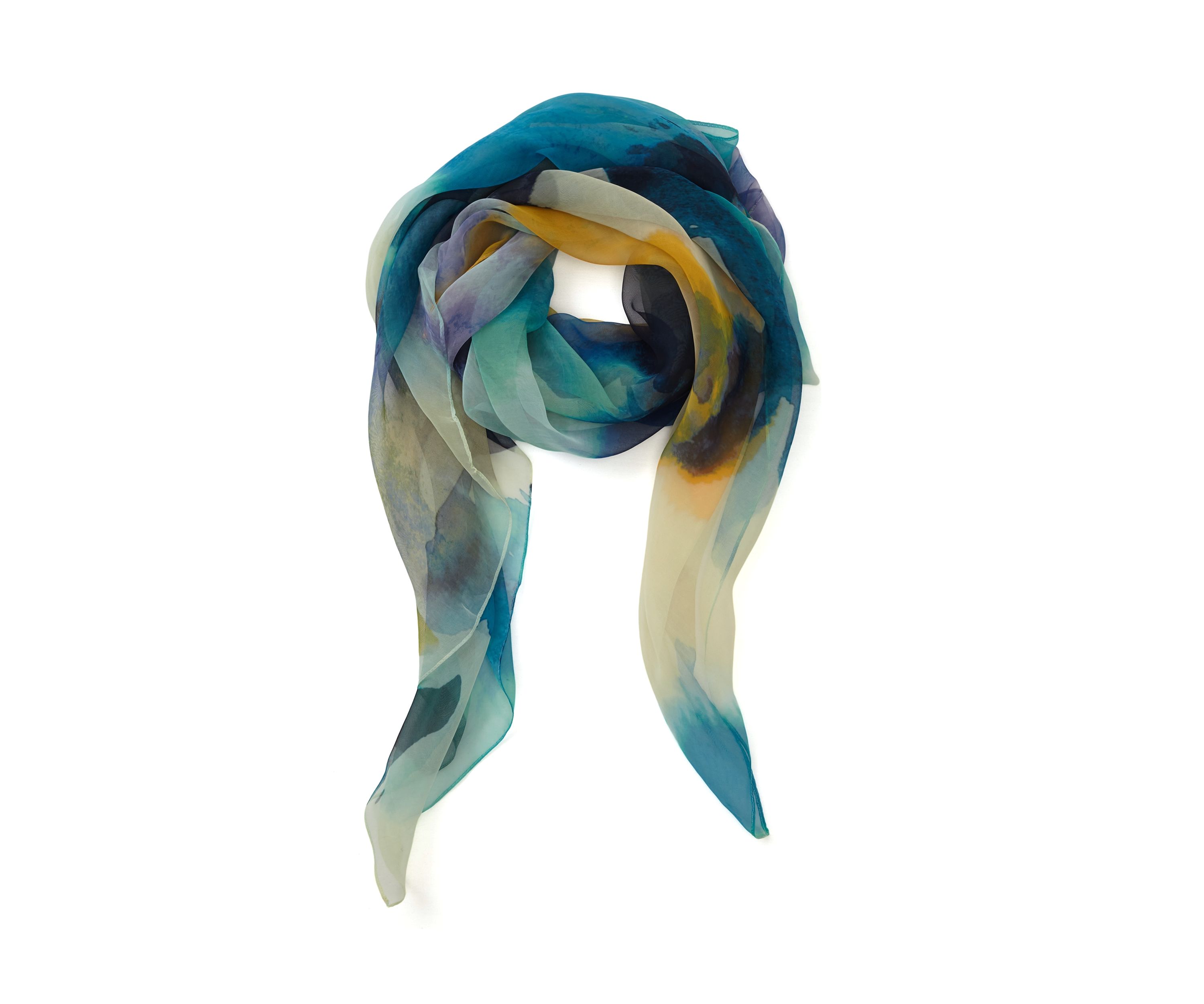 Blooms Printed Polyester Square Scarf