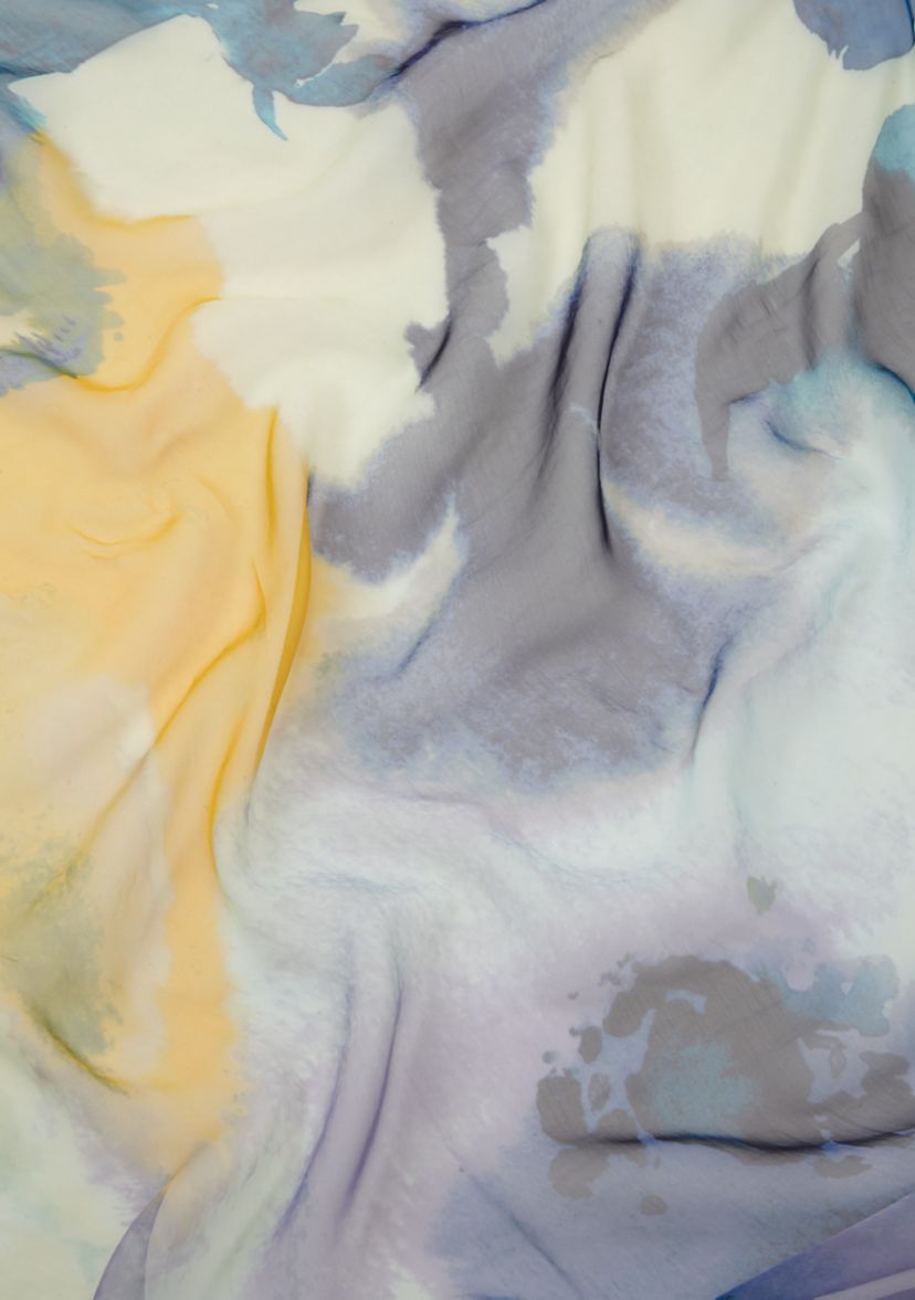 Blooms Printed Polyester Square Scarf