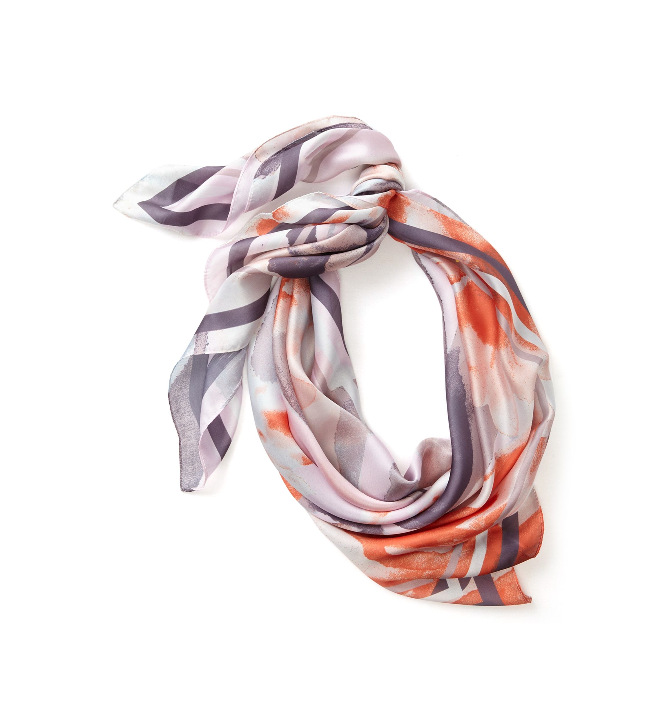 Watercolor Floral Square Scarf