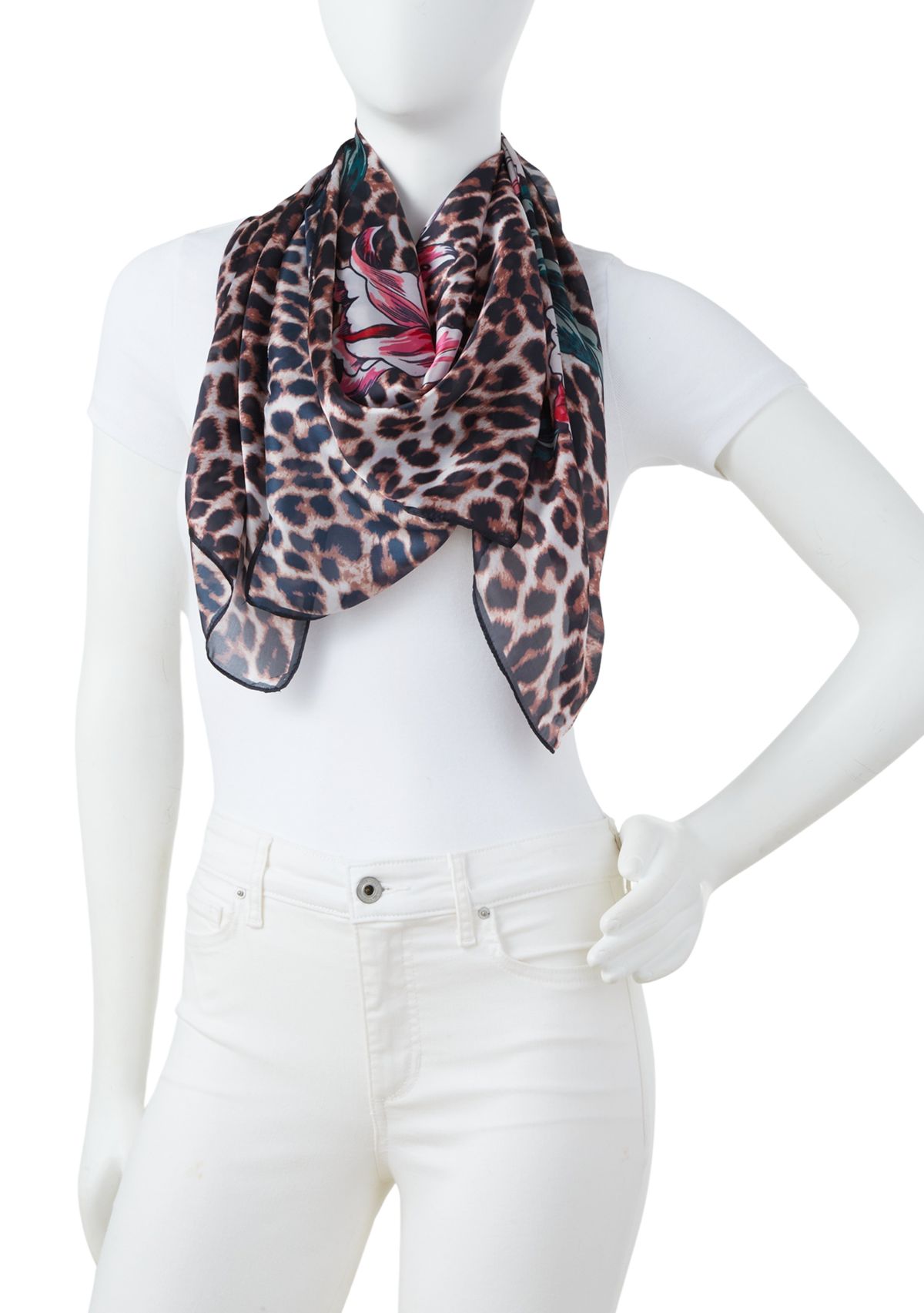 Animal Peony Square Scarf