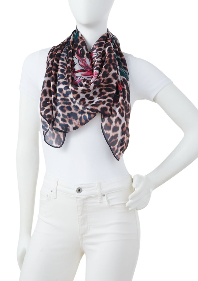 Animal Peony Square Scarf
