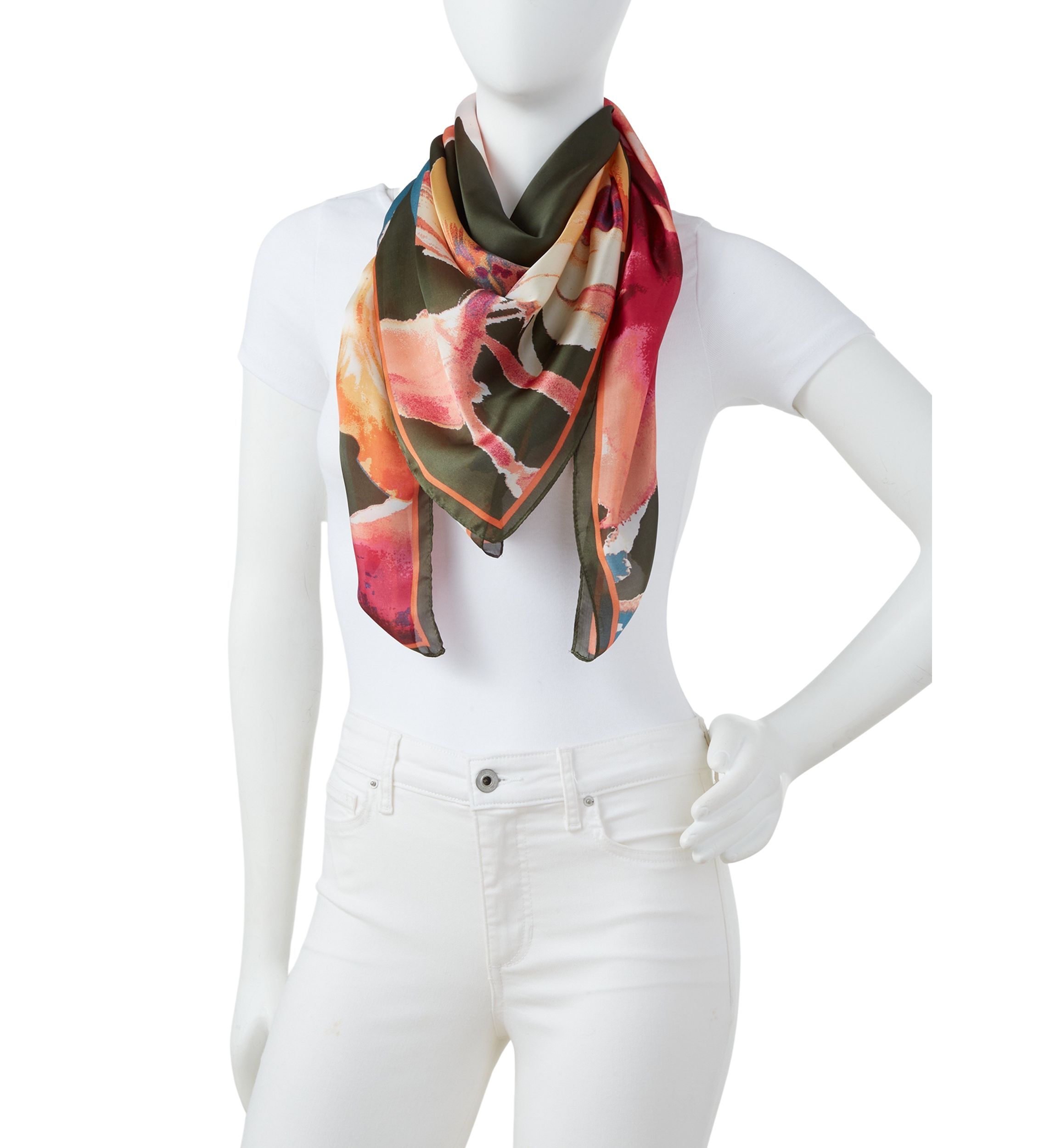 Exploded Blooms Square Scarf