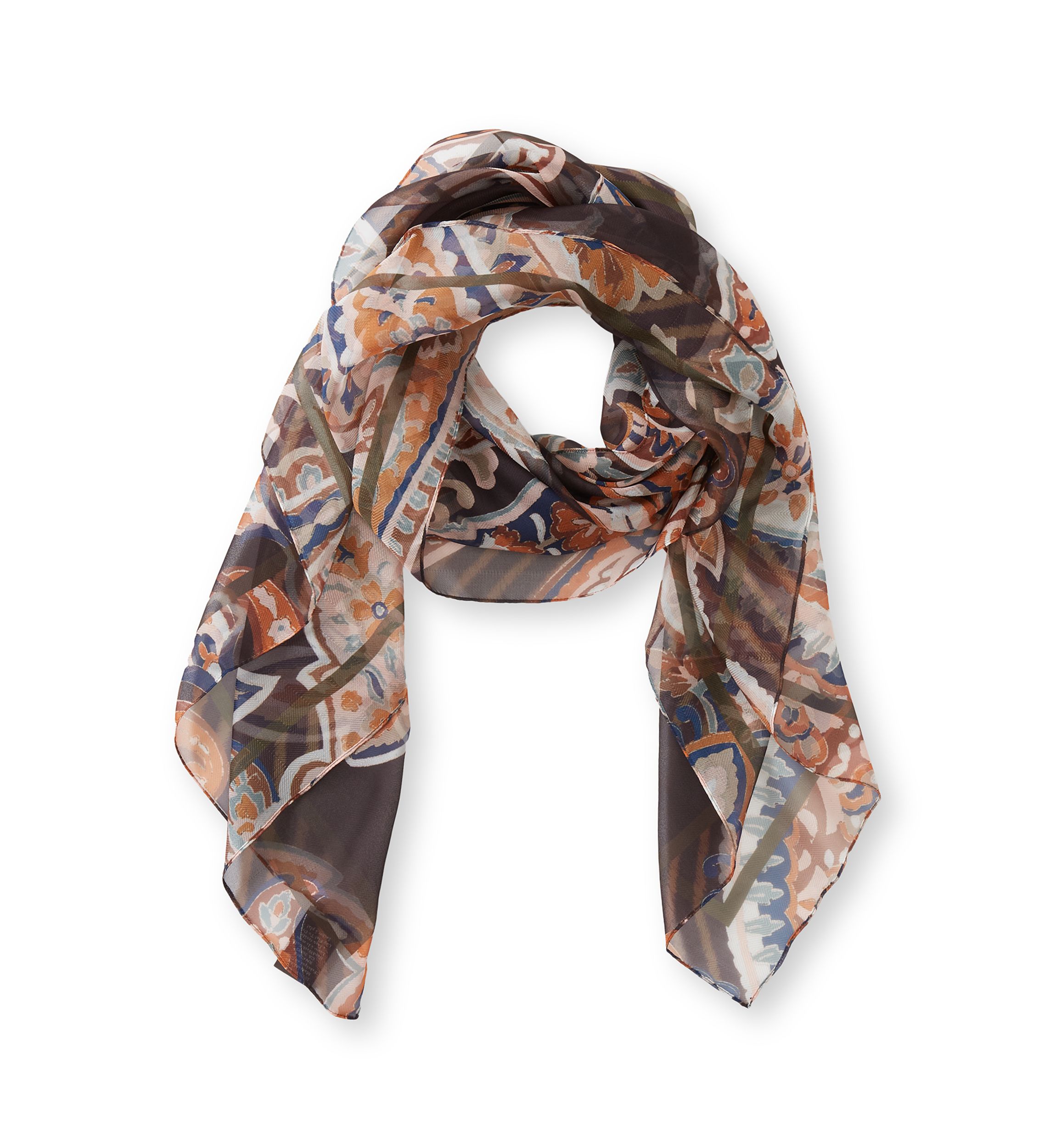 Trailing Paisley Square Scarf