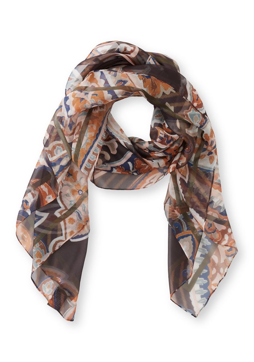 Trailing Paisley Square Scarf