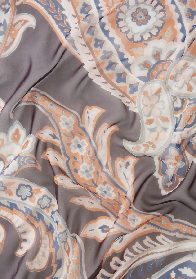 Trailing Paisley Square Scarf