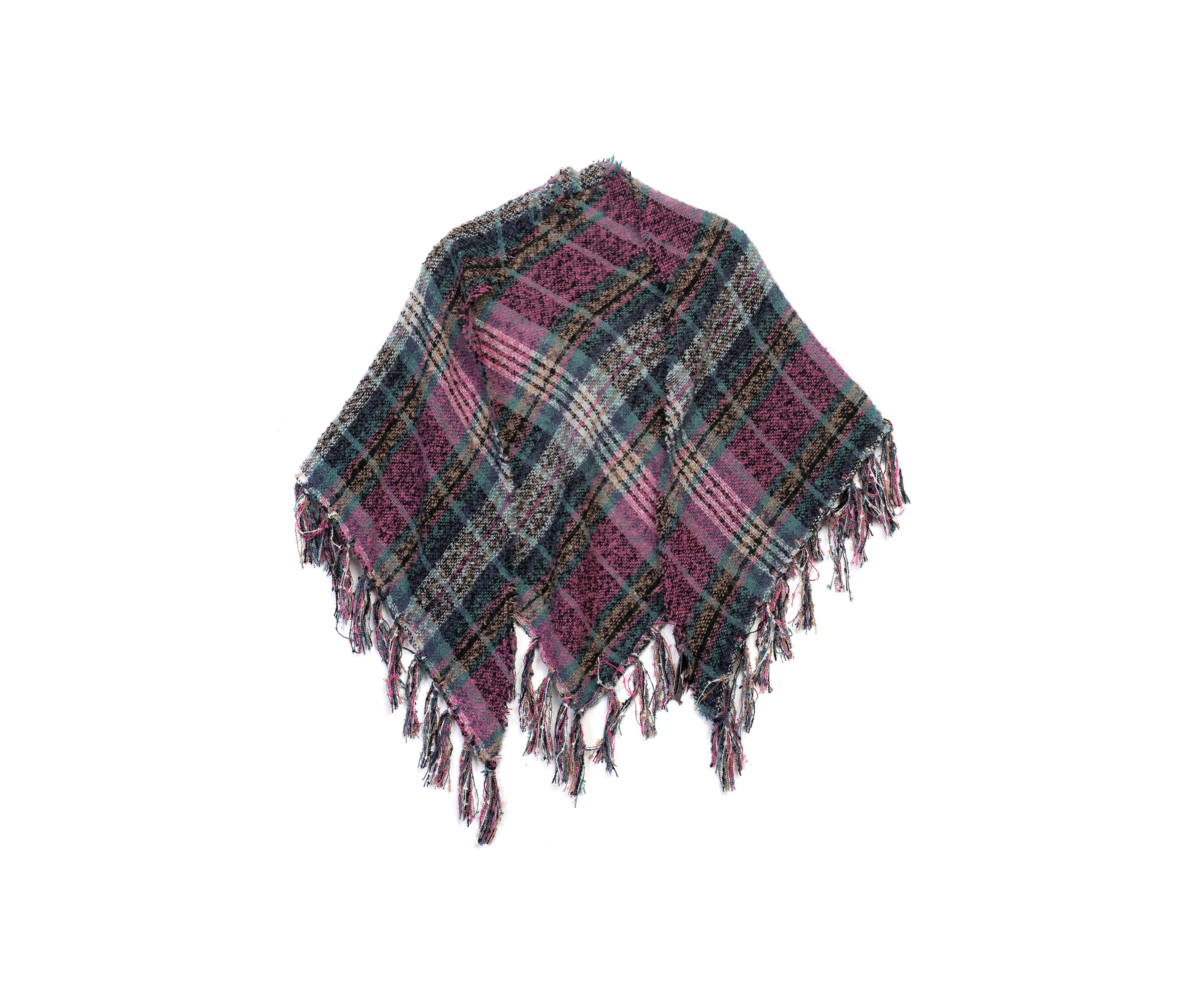 Womens Plaid Printed Triangle Scarf