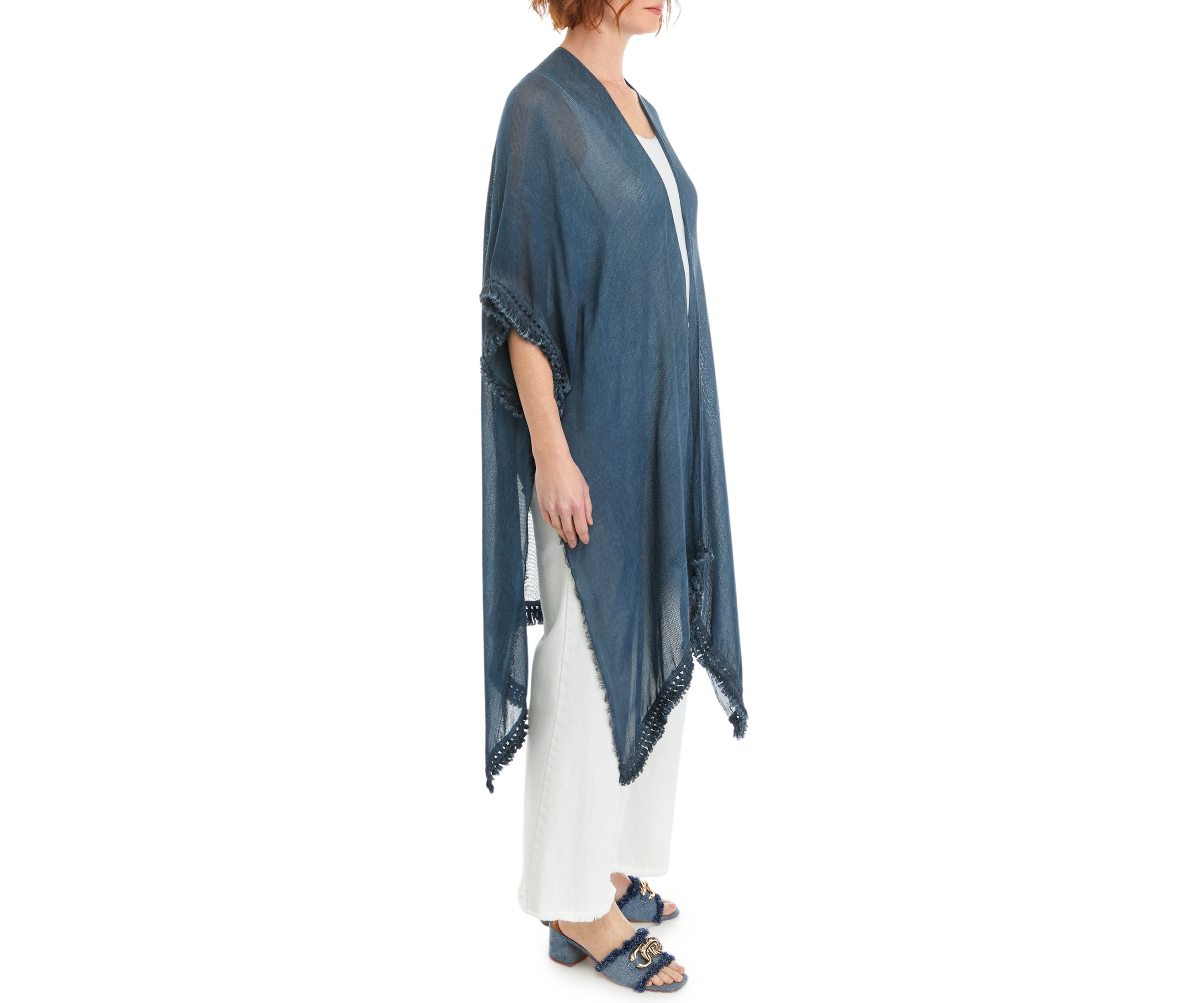 Textured Topper with Novelty Fringe Trim