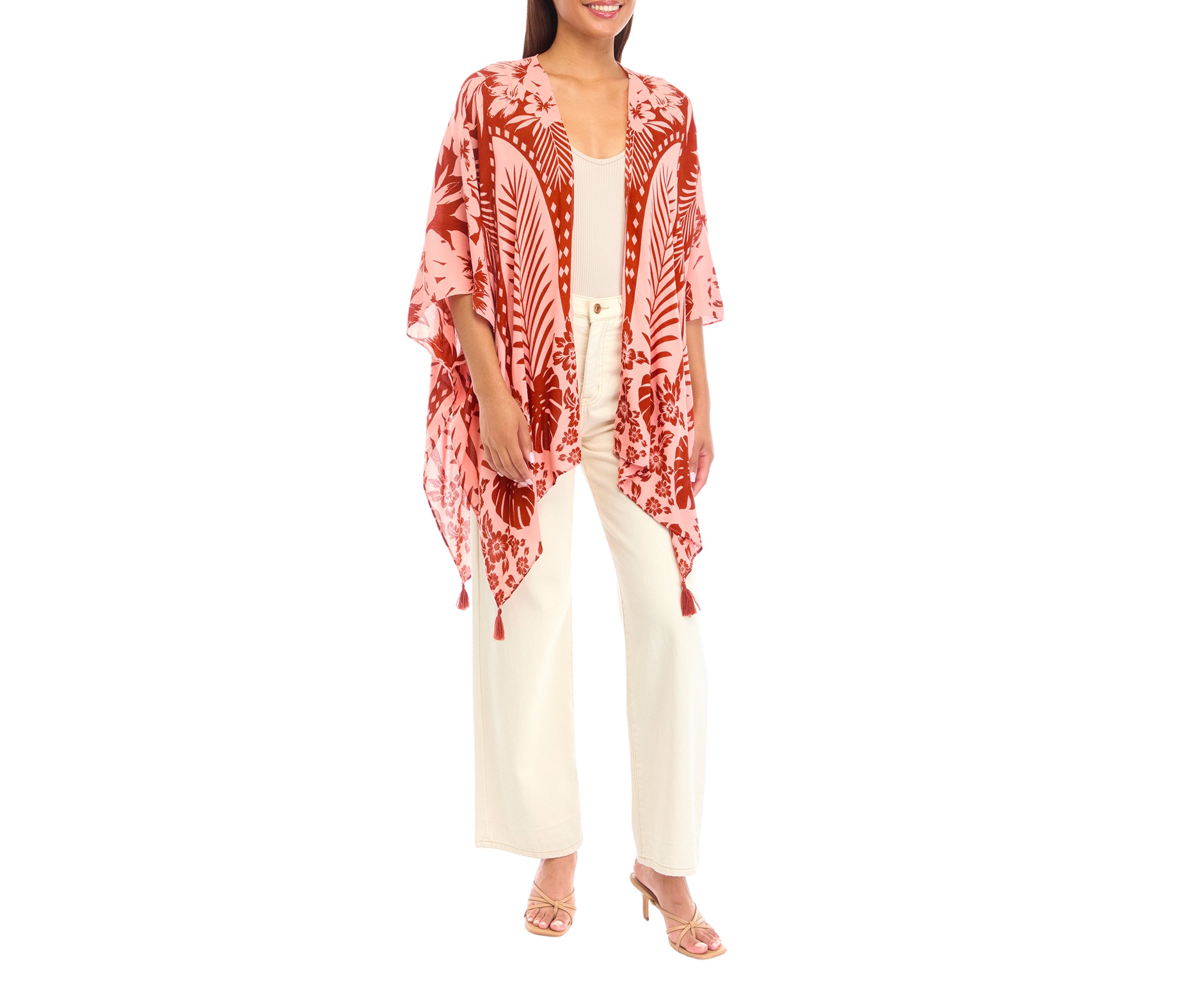 Tropical Print Kimono