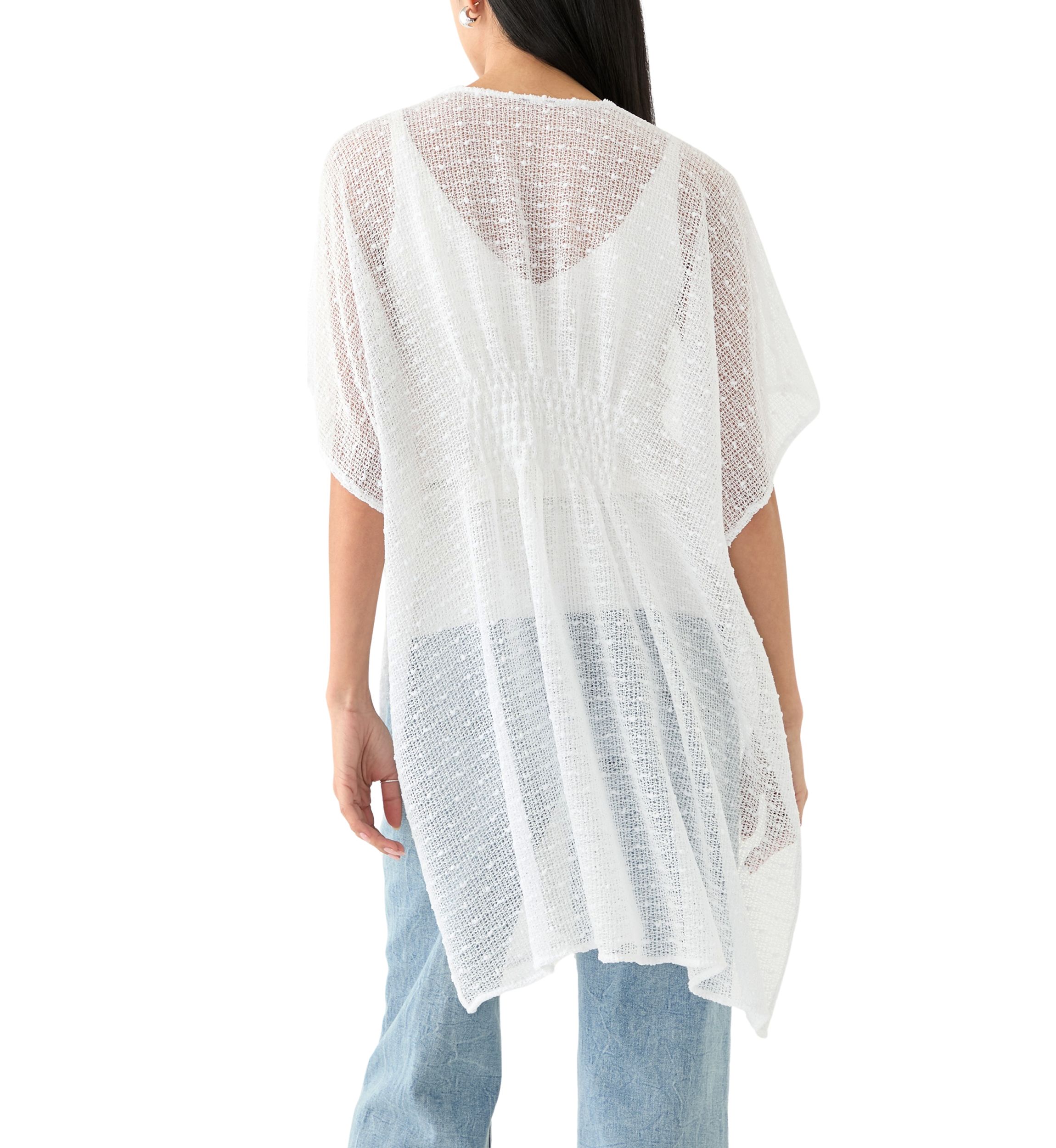 Womens Popcorn Duster with Smocked Back