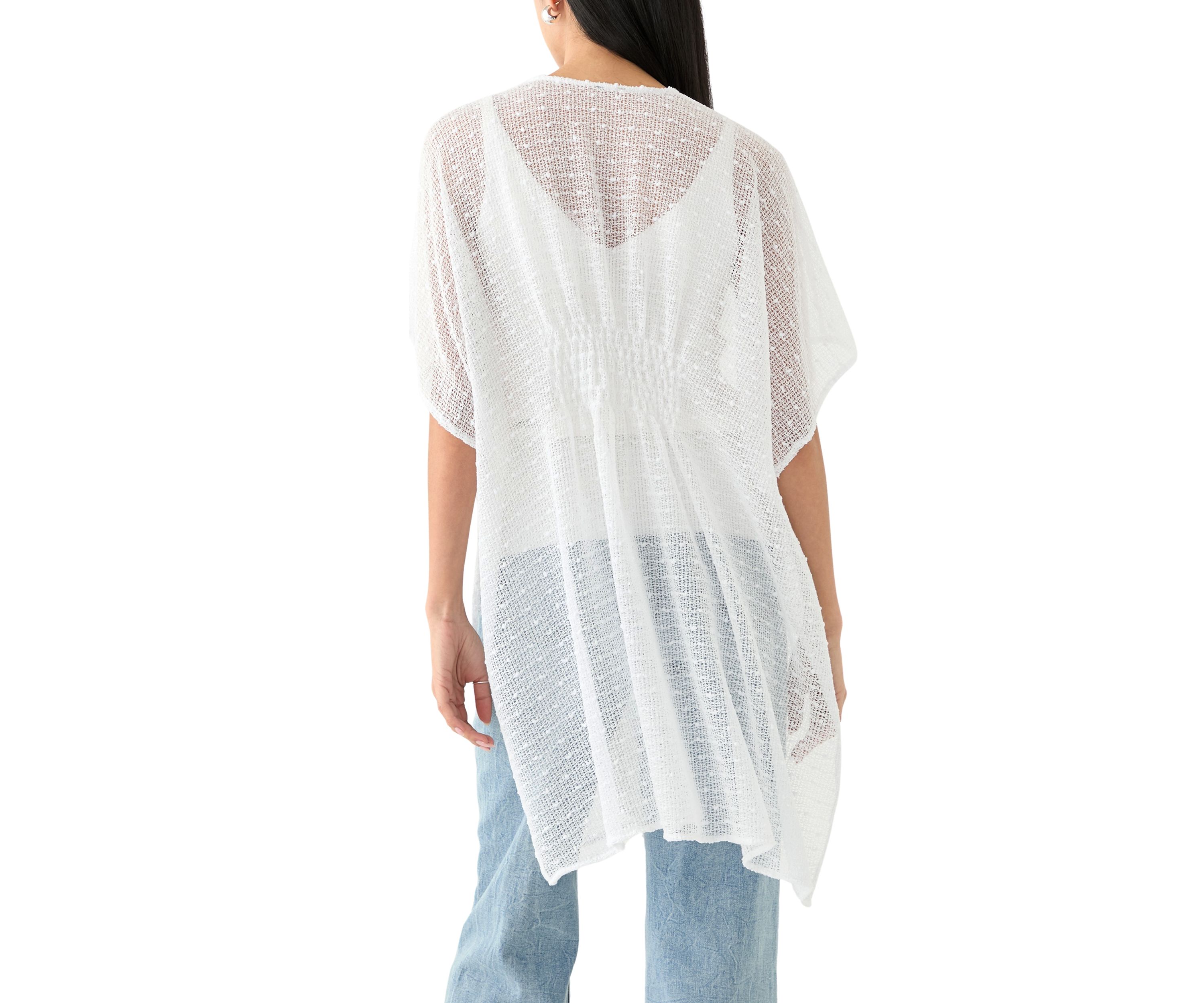 Womens Popcorn Duster with Smocked Back