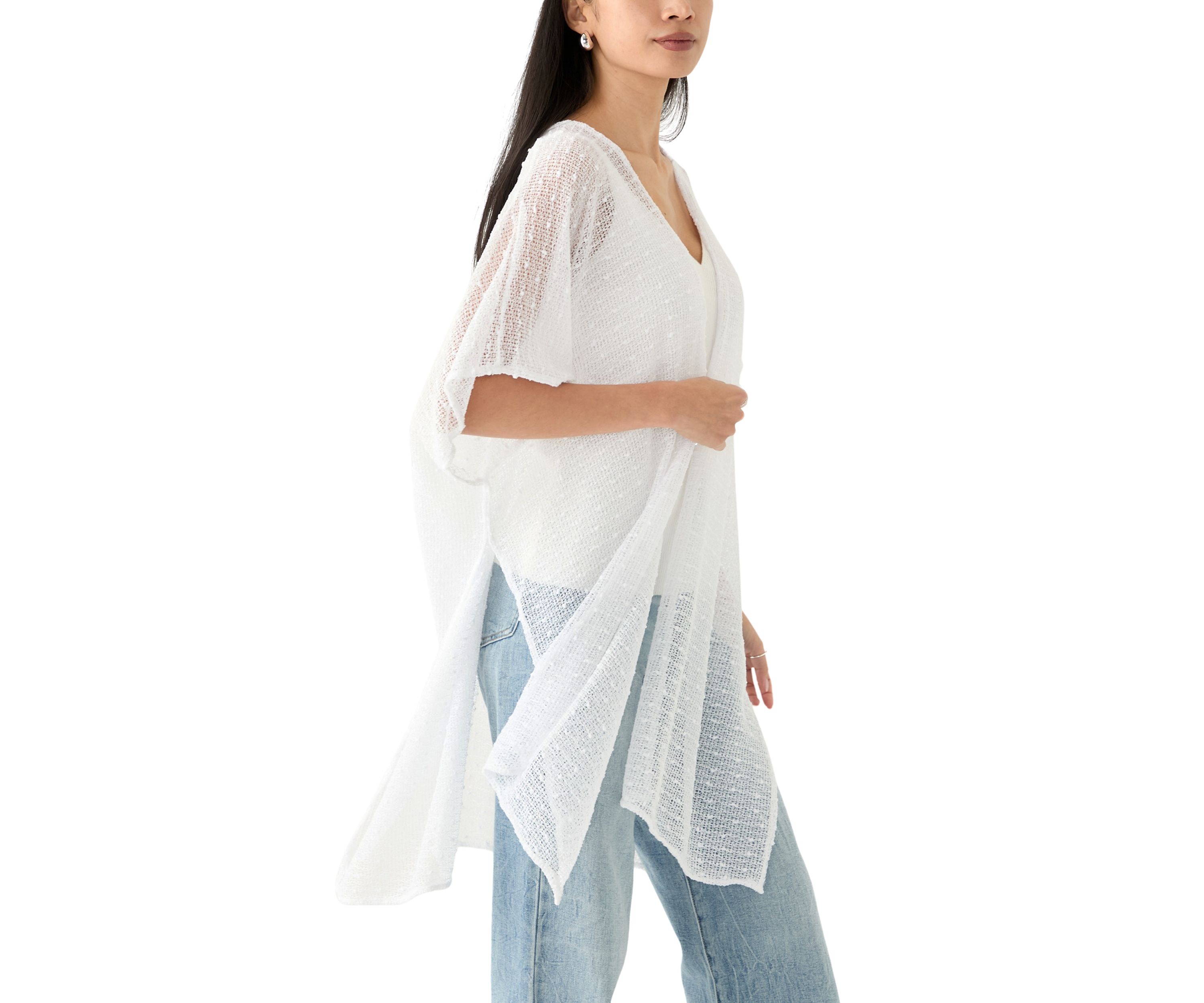 Womens Popcorn Duster with Smocked Back