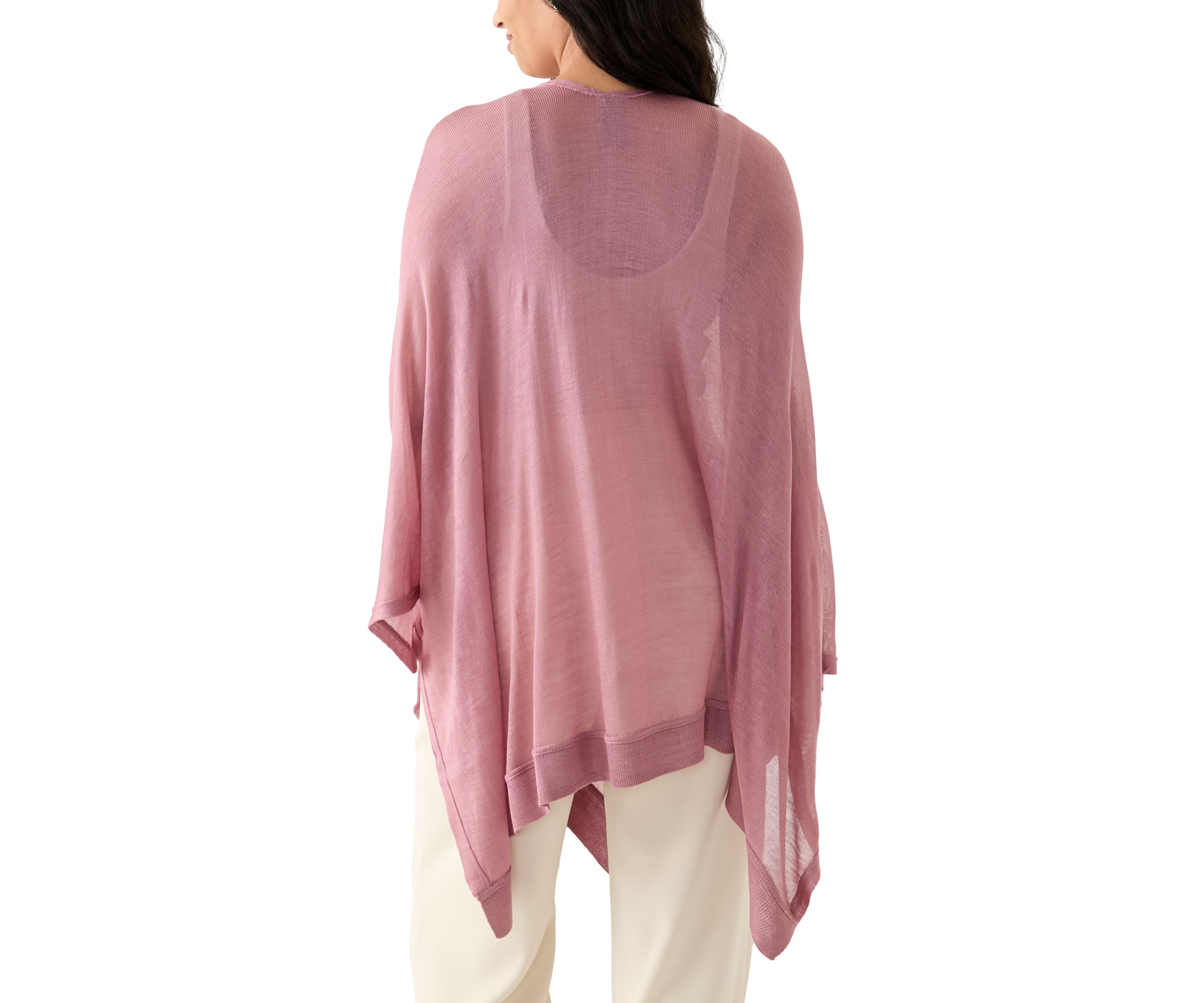 Womens Ribbed Lightweight Knit Topper