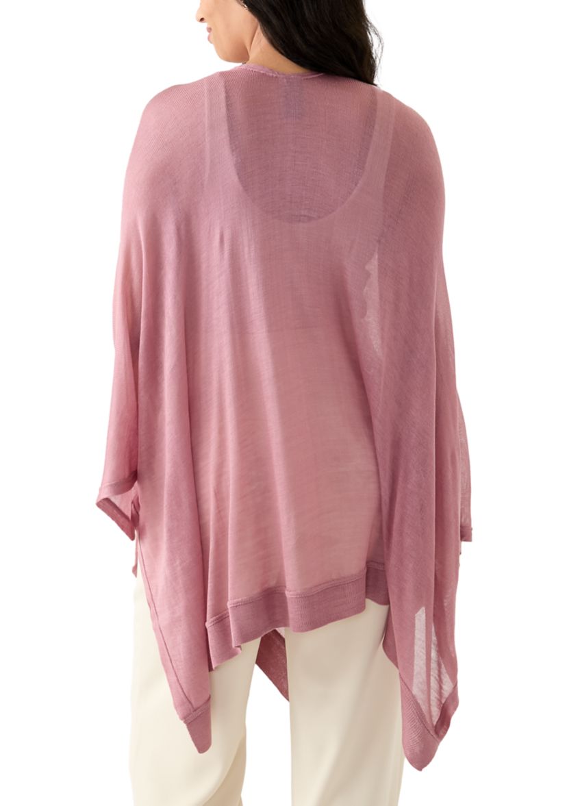 Womens Ribbed Lightweight Knit Topper