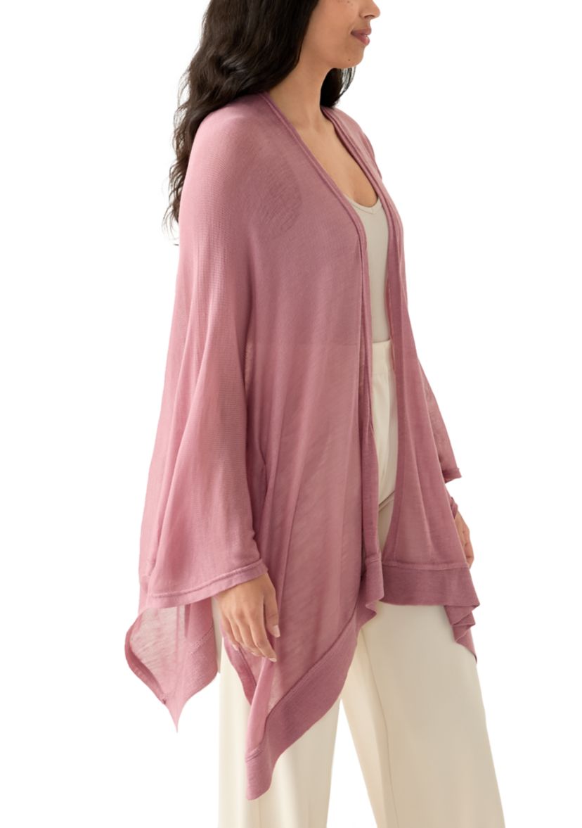 Womens Ribbed Lightweight Knit Topper